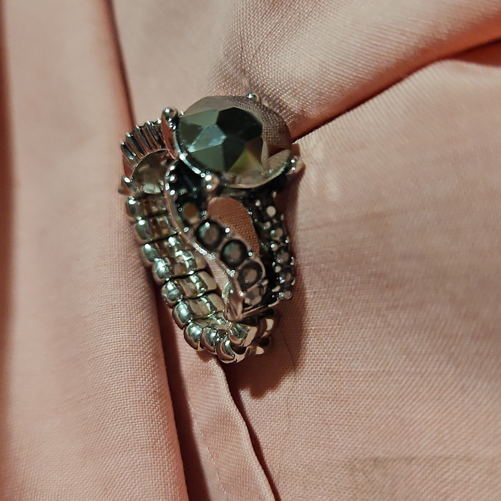 PAPARAZZI Blockbuster Boom Silver Hematite Ring-Fashion Fix March 2022-NEW
